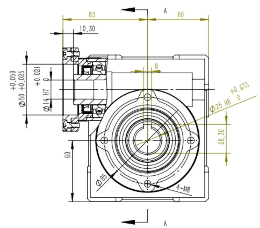 RV050不锈钢蜗轮减速机蜗轮减速机图纸